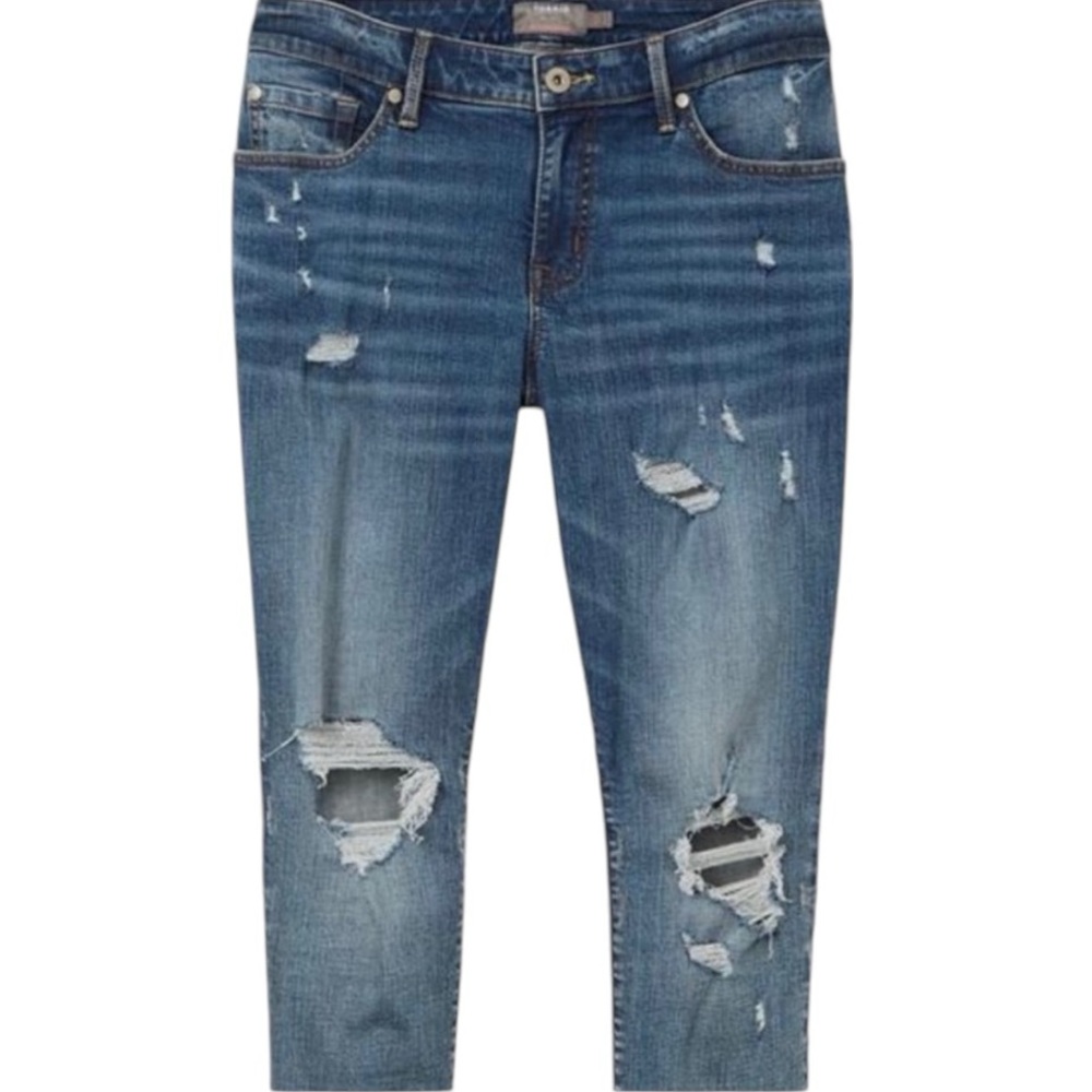 ๐ TORRID Boyfriend Straight - Distressed Jeans - PLUS Sz 26T - NWT - Picture 7 of 12